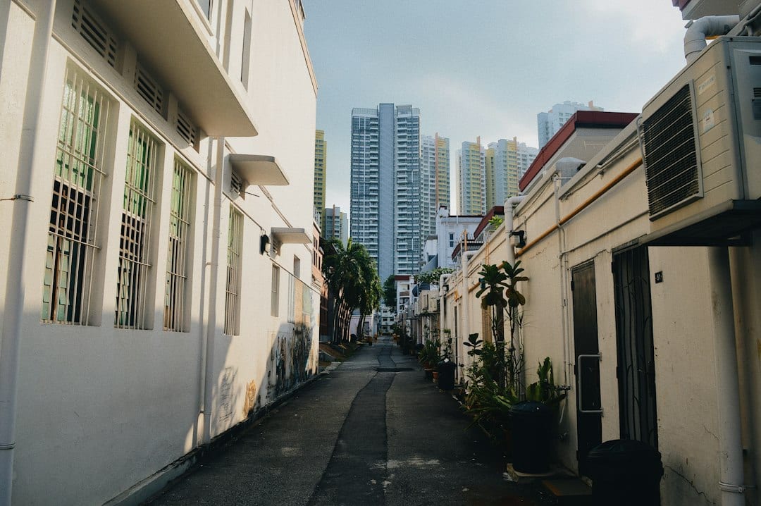 Residential street in a Singapore neighbourhood